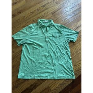 Criquet Short Sleeve Polo Shirt Green Men's Size XL Organic Cotton Golf Stretch